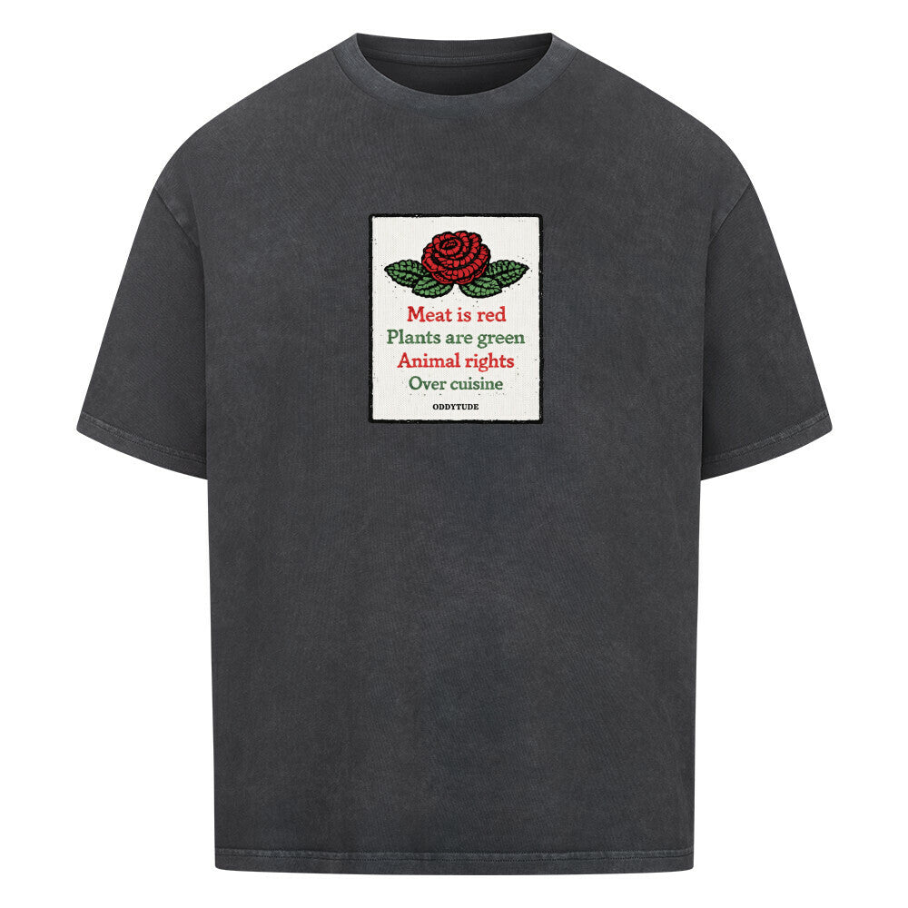 Meat Is Red - Unisex Oversized Shirt - Oddytude