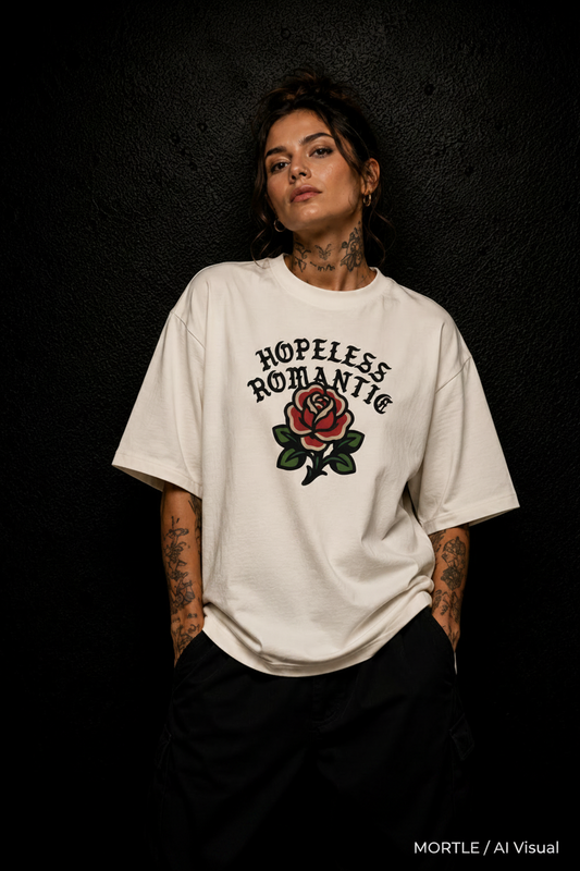 Hopeless Romantic - Oversized Tattoo T-Shirt – offwhite