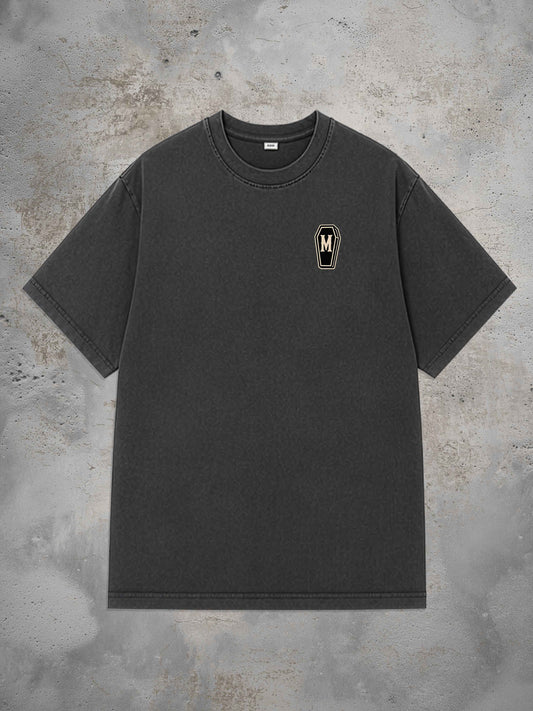 Rose - Oversized Tattoo T-Shirt – washed black