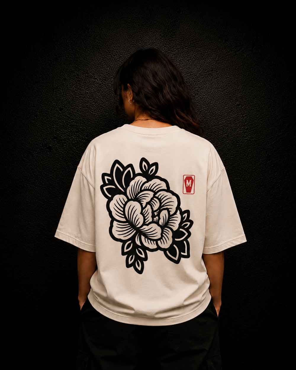 Begonia mono - Oversized Tattoo T-Shirt