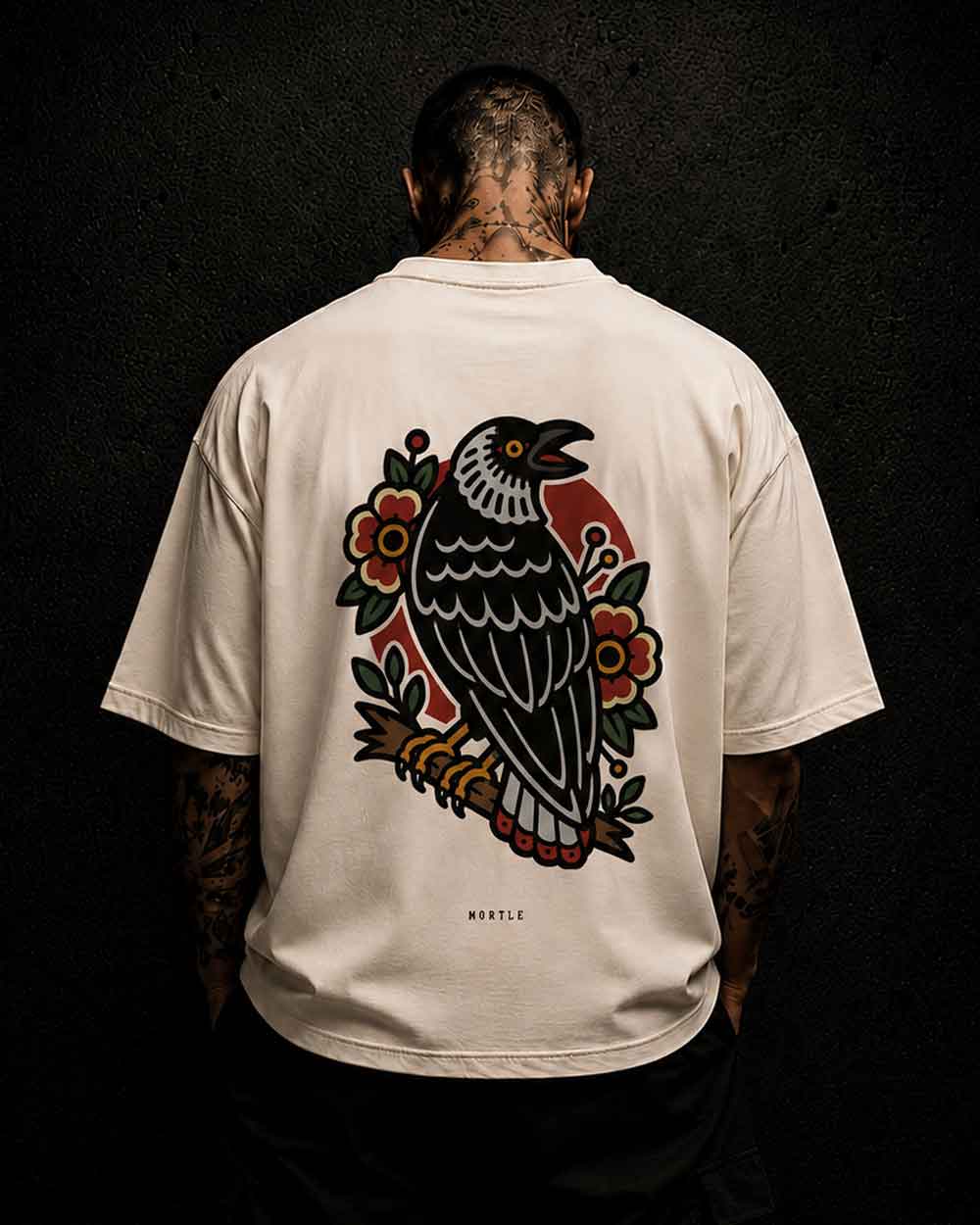 Crow - Oversized Tattoo T-Shirt – offwhite