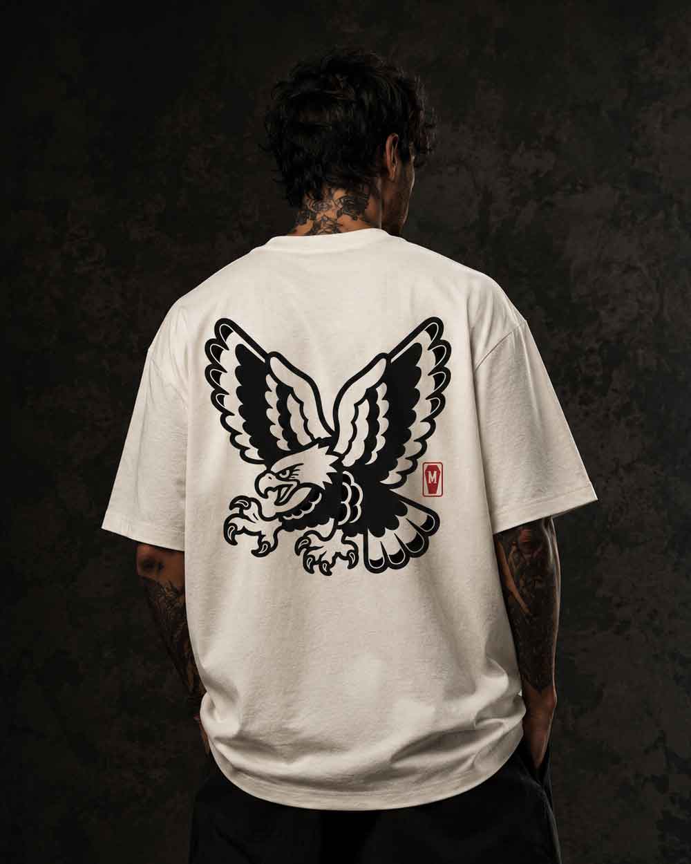 Eagle mono - Oversized Tattoo T-Shirt