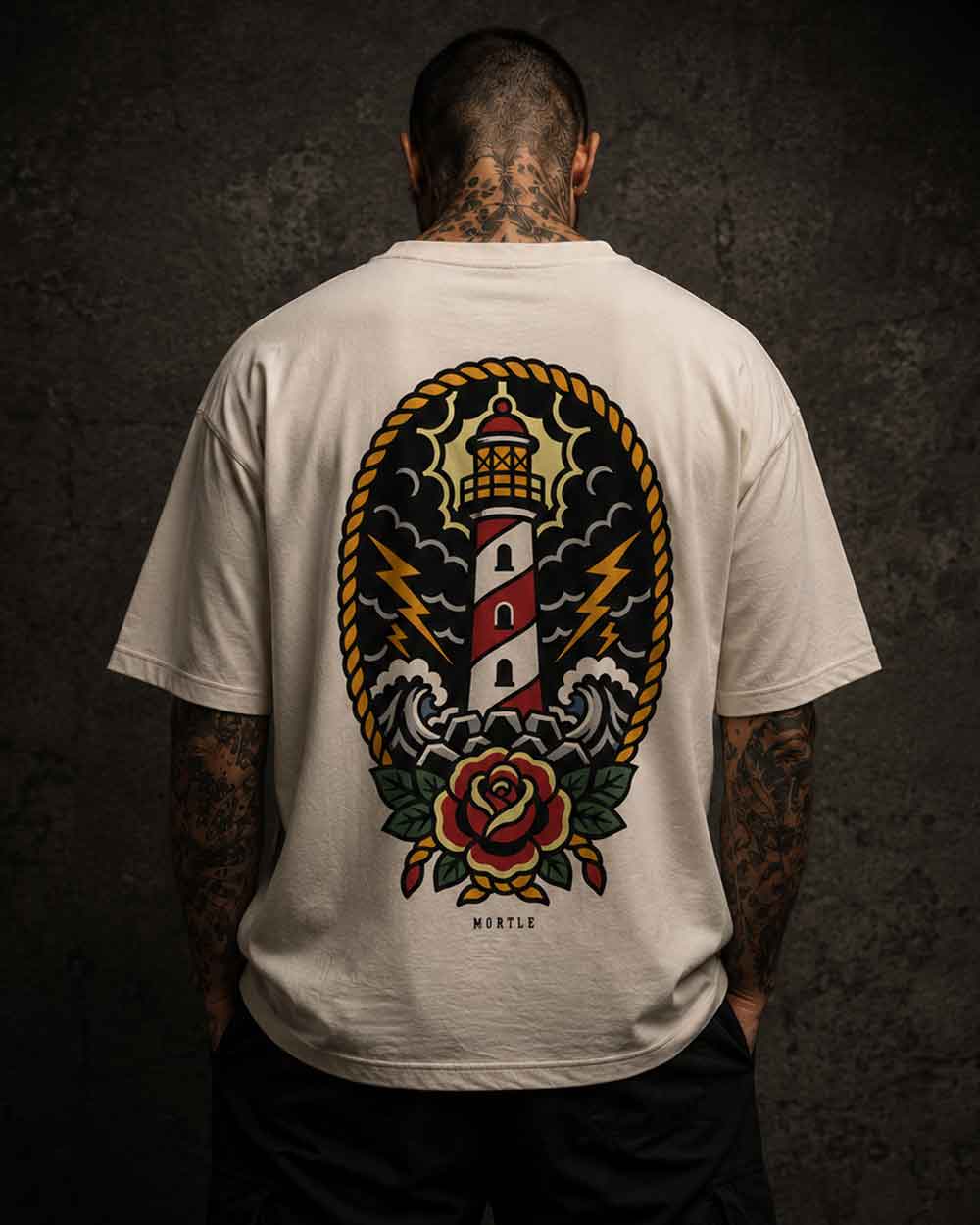 Lighthouse - Oversized Tattoo T-Shirt