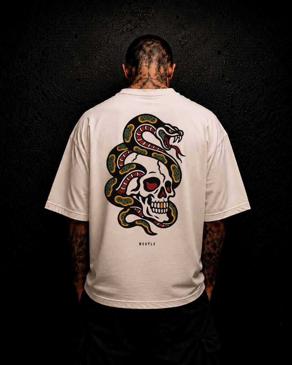 Snake & Skull - Oversized Tattoo T-Shirt