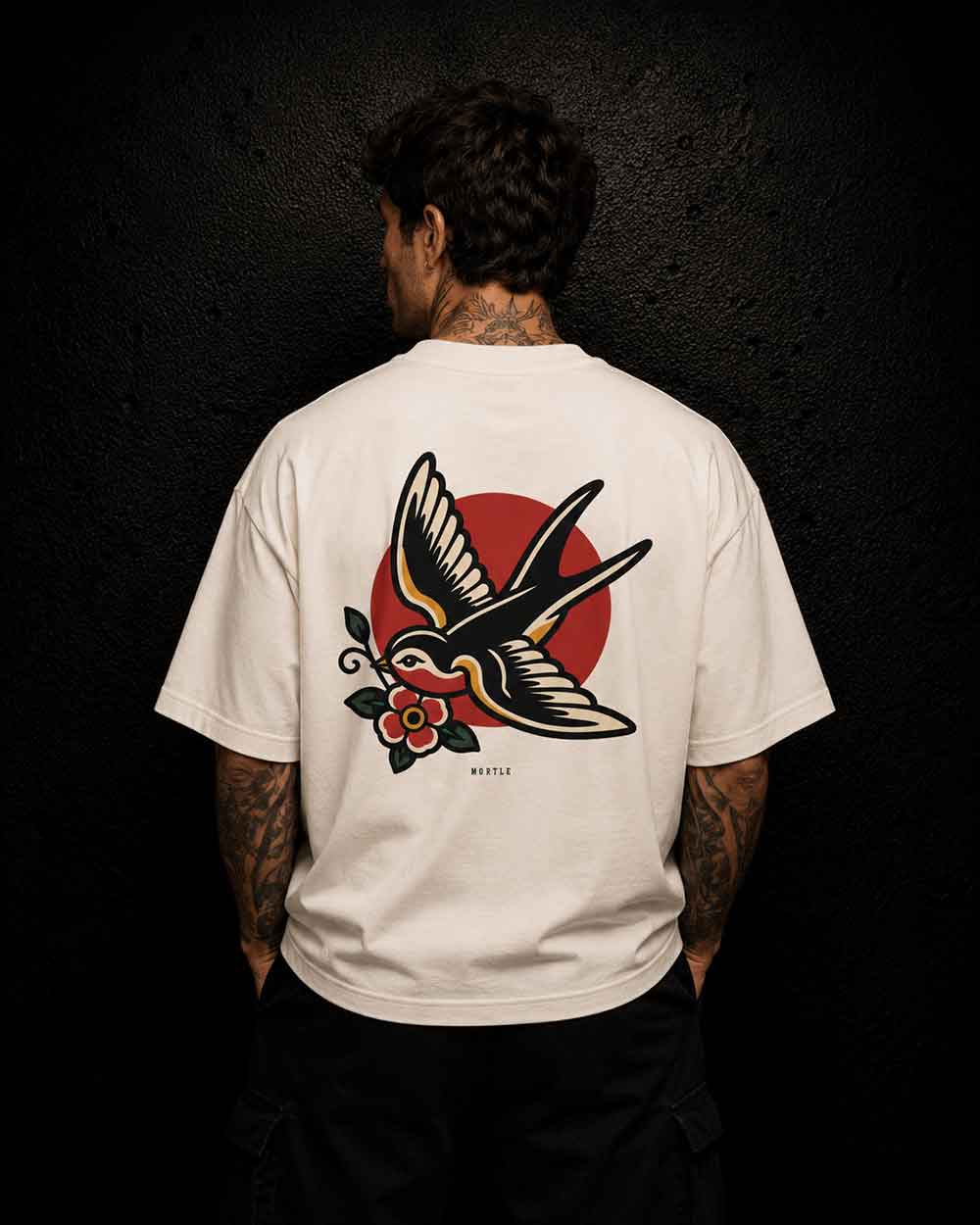 Swallow - Oversized Tattoo T-Shirt
