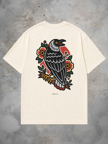 Crow - Oversized Tattoo T-Shirt – offwhite