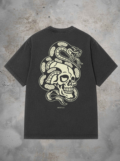 Snake & Skull - Oversized Tattoo T-Shirt