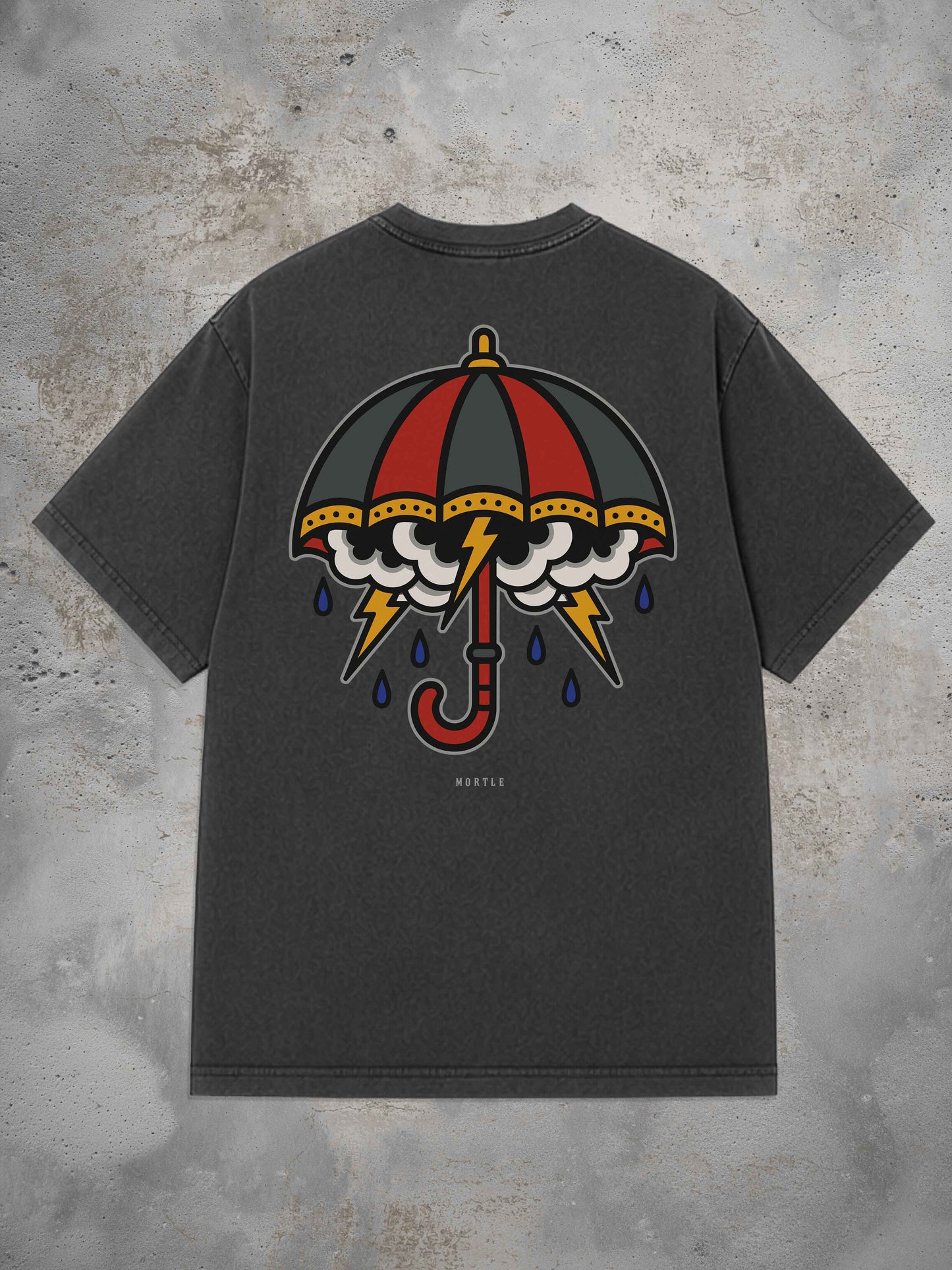 Storm Umbrella - Oversized Tattoo T-Shirt