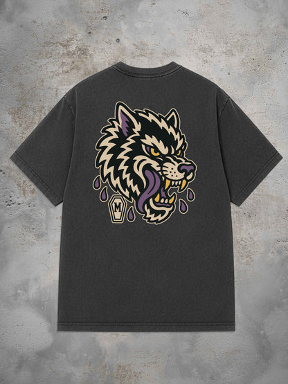 Wolf - Oversized Tattoo T-Shirt
