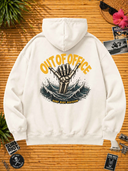Out Of Office Loose Fit Hoodie von Surf Riot in Natural Raw
