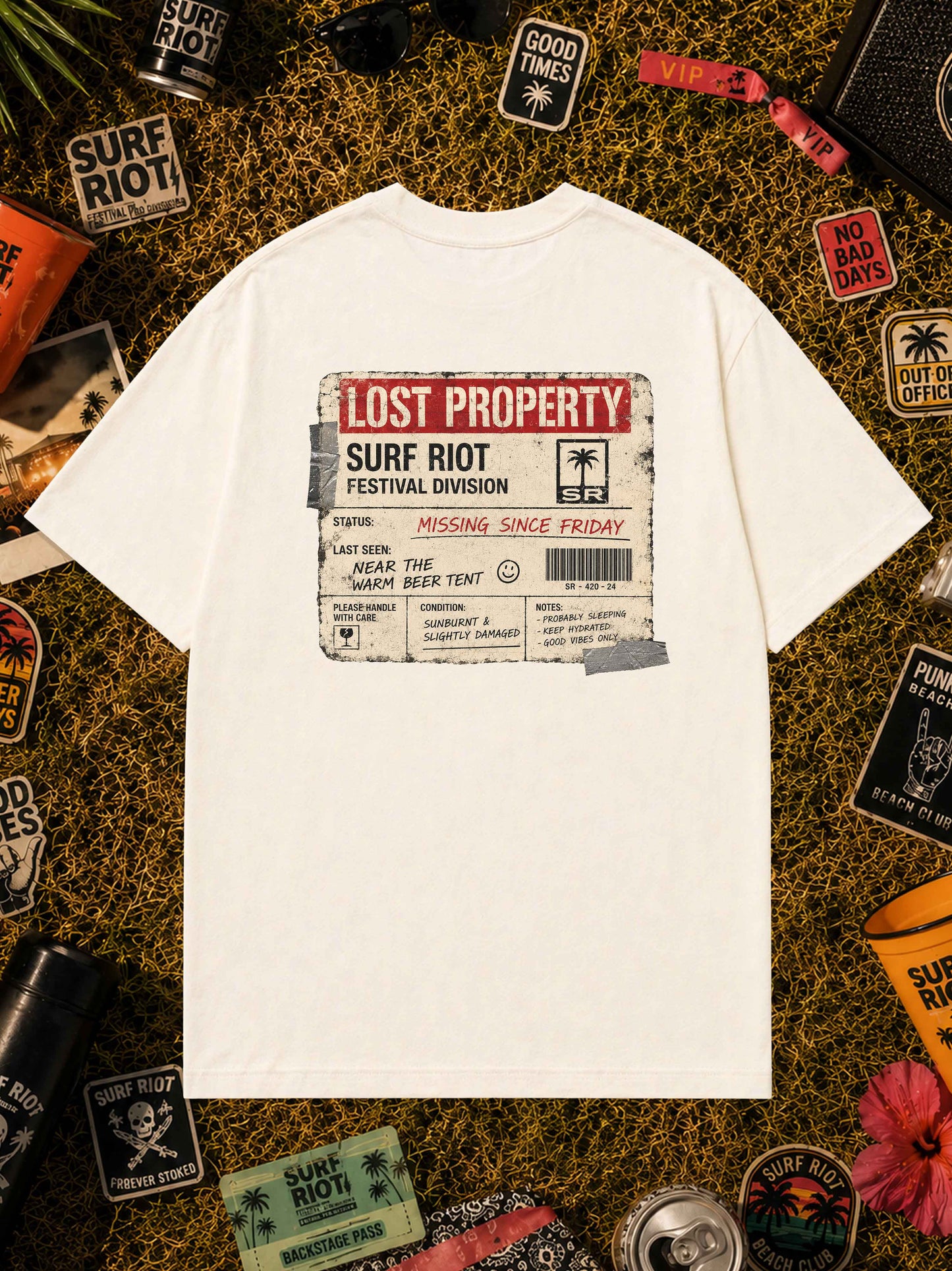 Lost Property Festival Shirt von Surf Riot in Natural Raw
