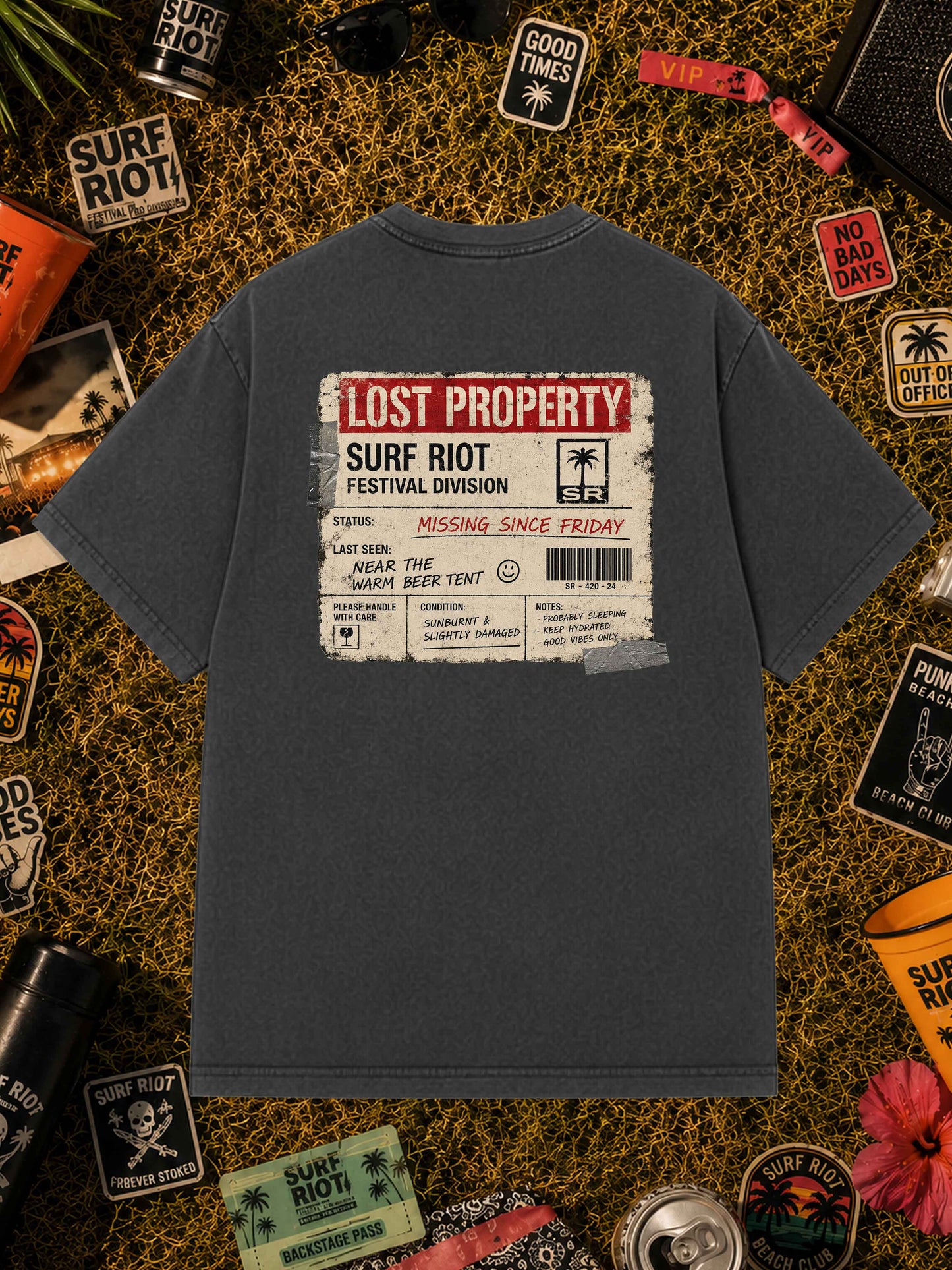 Lost Property Loose Fit Tee mit großem Backprint