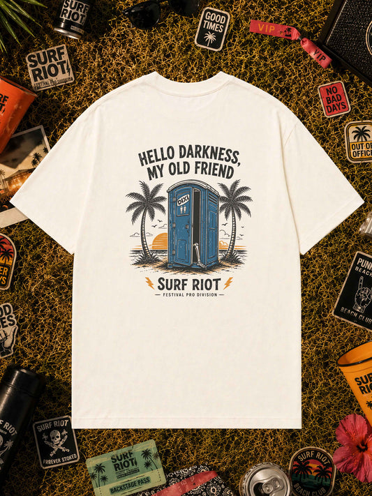 Hello Darkness Festival Shirt von Surf Riot in Natural Raw