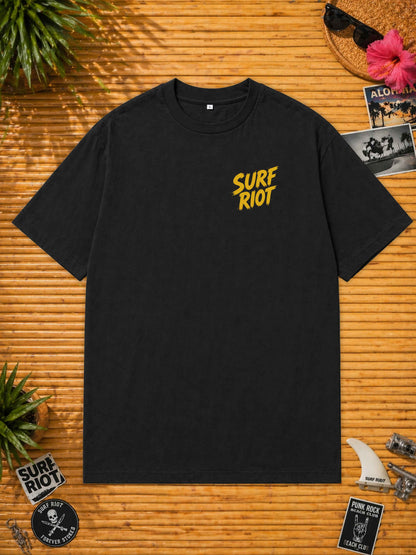 Surf Riot Loose Fit Tee mit Frontprint und Backprint
