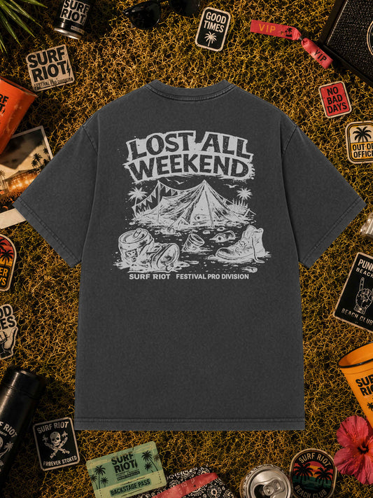 Lost All Weekend (grey) — Loose Fit Tee