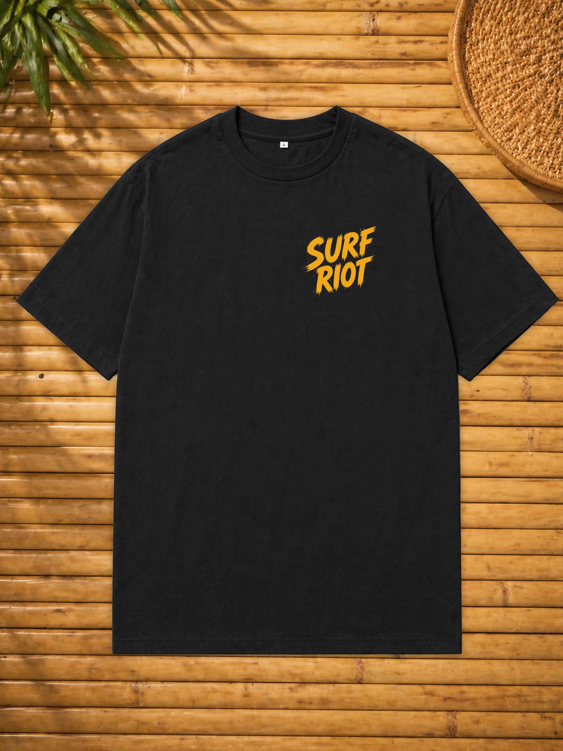 Out Of Office Loose Fit Shirt von Surf Riot in black Front Print