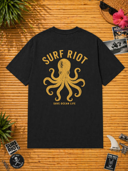 Save Ocean Life Loose Fit Shirt von Surf Riot in Schwarz