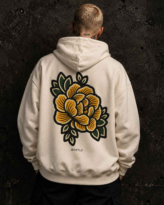 Begonia – Oversized Tattoo Hoodie – offwhite