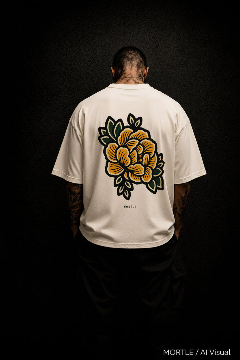 MORTLE - Begonia - Traditional Tattoo Oversized T-Shirt
