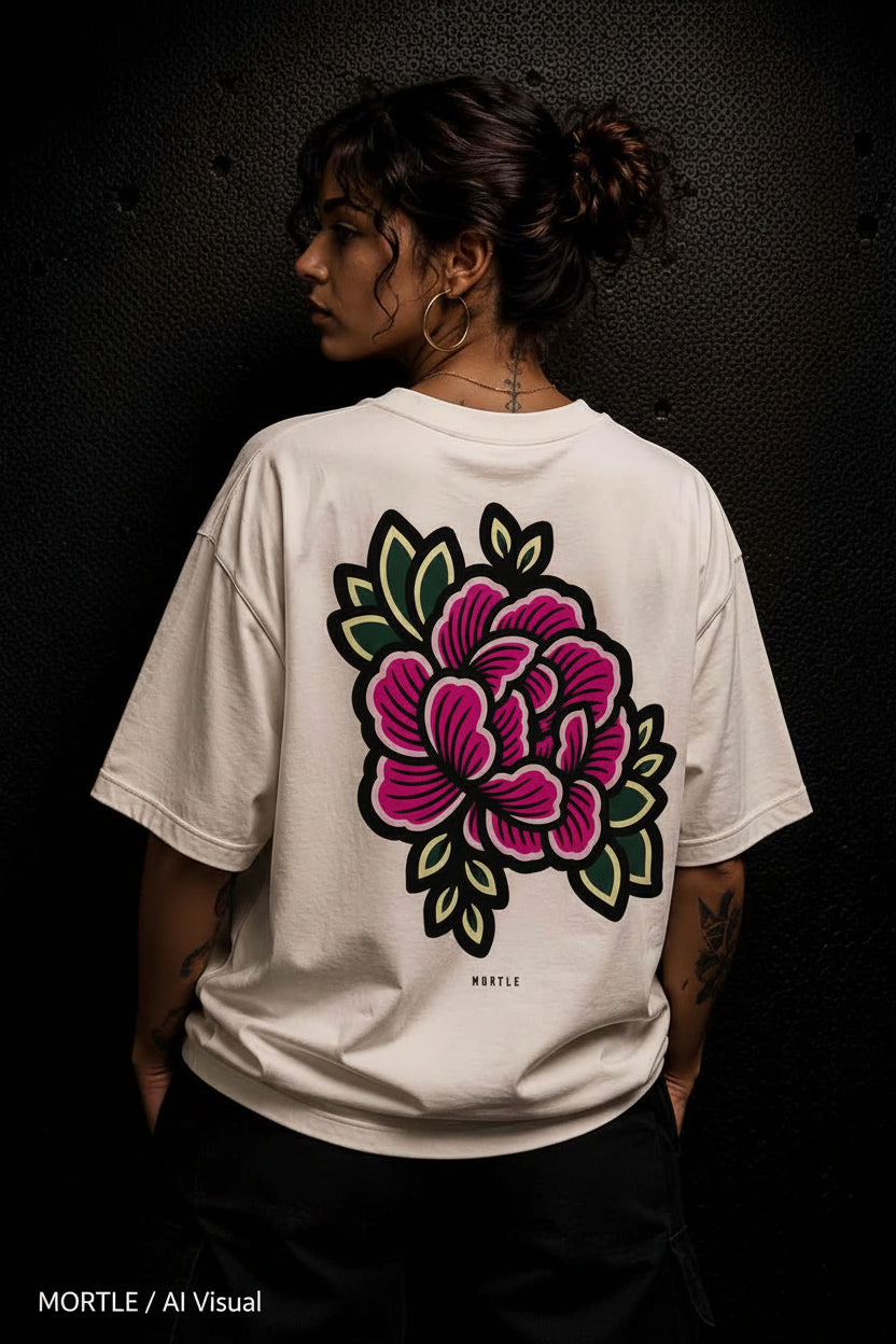 MORTLE Begonia magenta - Oversized Tatooo T-Shirt