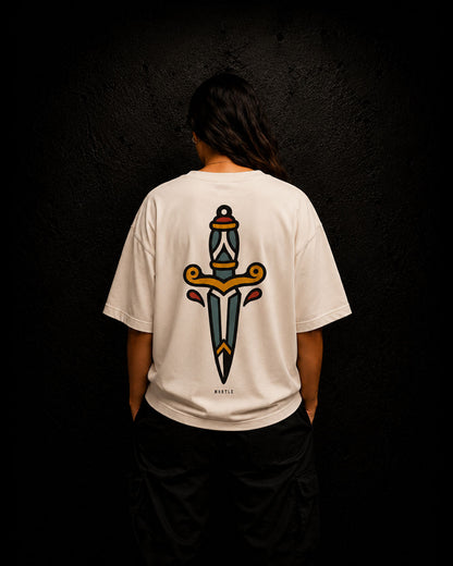 Dagger - Oversized Tattoo T-Shirt – offwhite