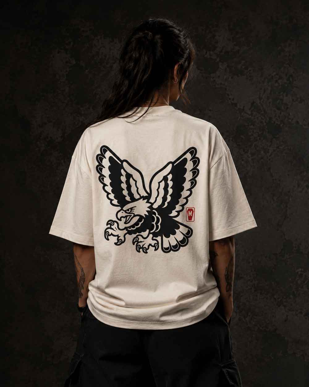 Eagle mono - Oversized Tattoo T-Shirt