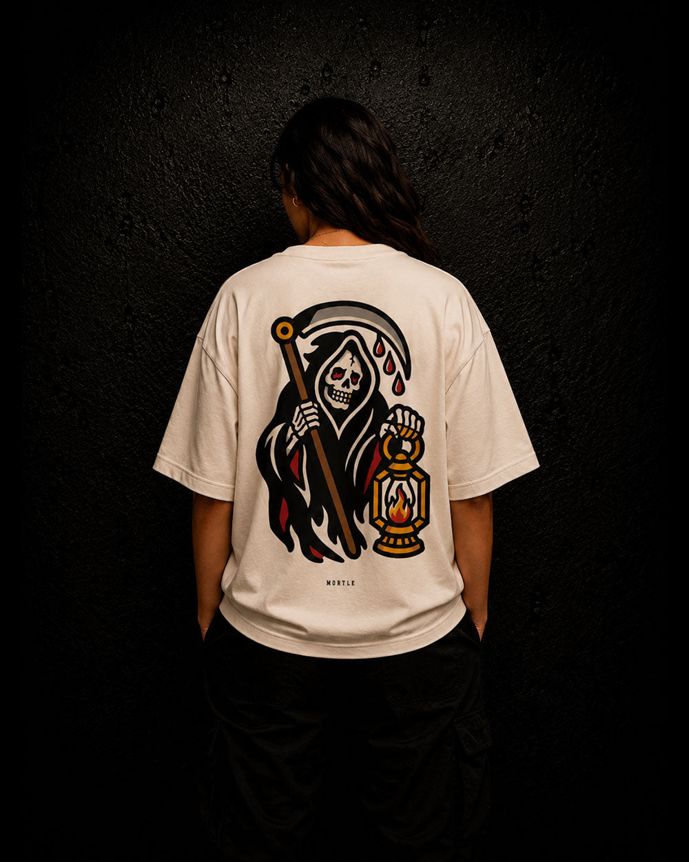 Reaper - Oversized Tattoo T-Shirt – offwhite