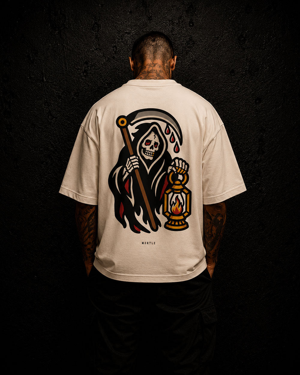 Reaper - Oversized Tattoo T-Shirt – offwhite