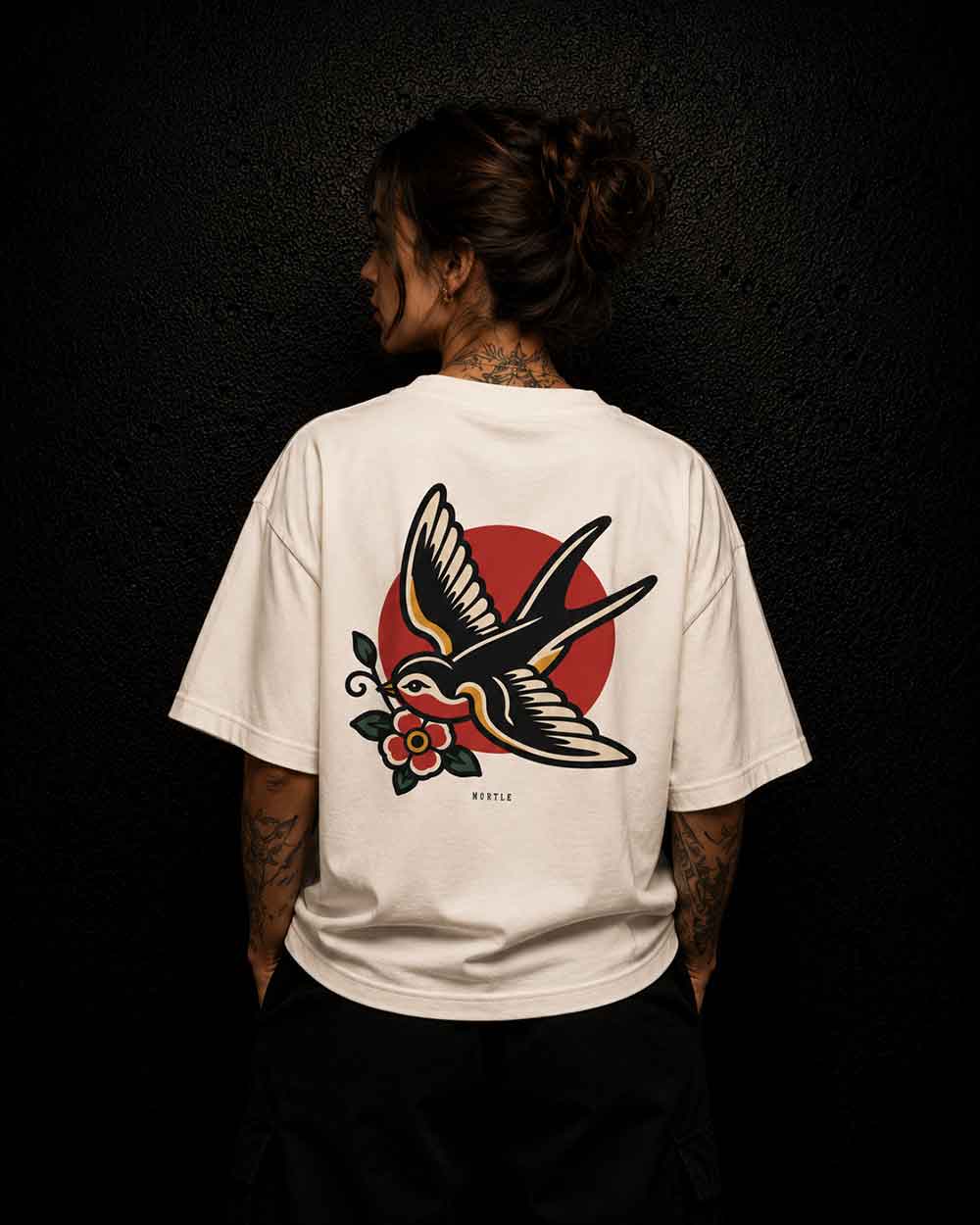 Swallow - Oversized Tattoo T-Shirt