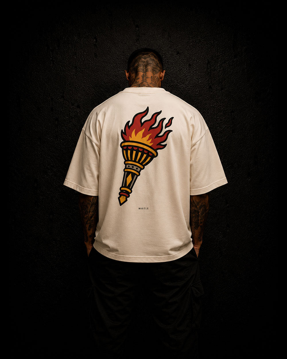 Torch - Oversized Tattoo T-Shirt – offwhite