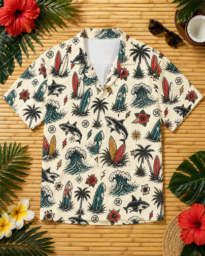 Shark Riot Hawaii Shirt von Surf Riot mit Alloverprint
