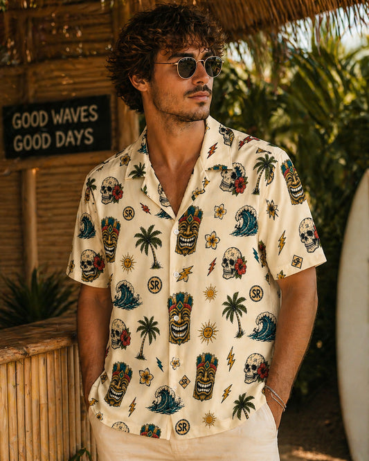Tiki Riot Allover Shirt für Sommer und Festival