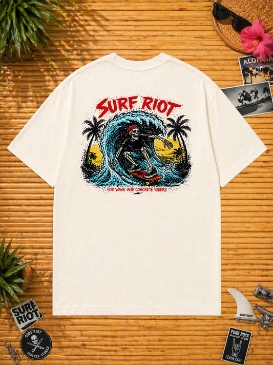 Waves & Concrete Loose Fit Shirt von Surf Riot in Natural Raw